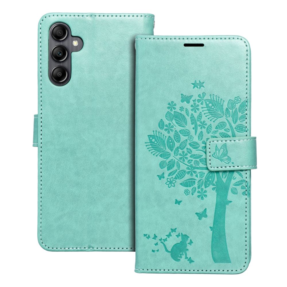 FANCY DIARY MEZZO strom SAMSUNG A15 5G zelené otváracie puzdro na mobilný telefón