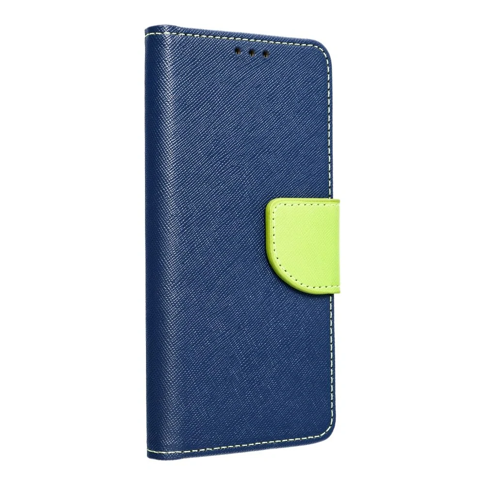 FANCY DIARY SAMSUNG A71 modrá lime otváracie puzdro na mobilný telefón