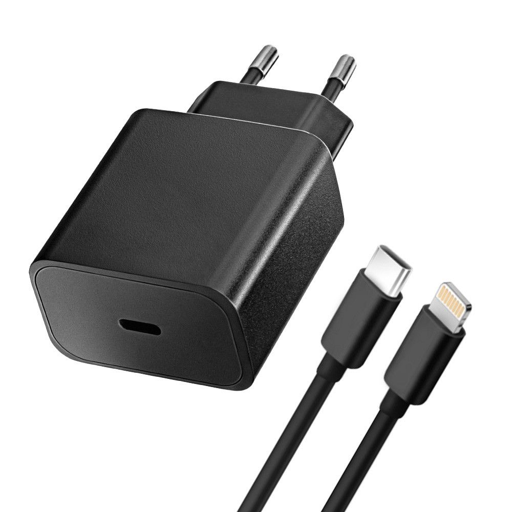 Blue Star TFB-TC-20WPD s USB C zásuvkou 3A 20W s funkciou PD a QC 4.0 + kábel typ C-Lightning
