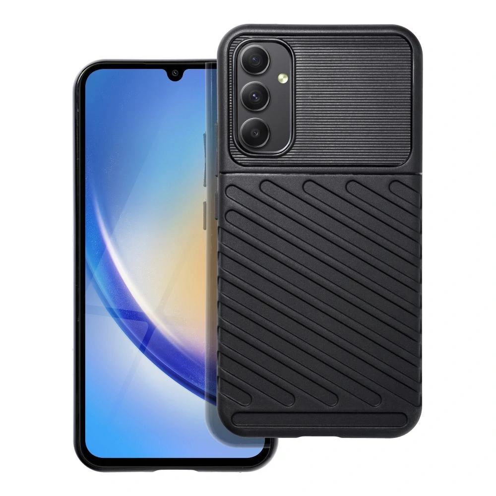 JELLY CASE THUNDER SAMSUNG A03s čierne zadné púzdro na mobilný telefón