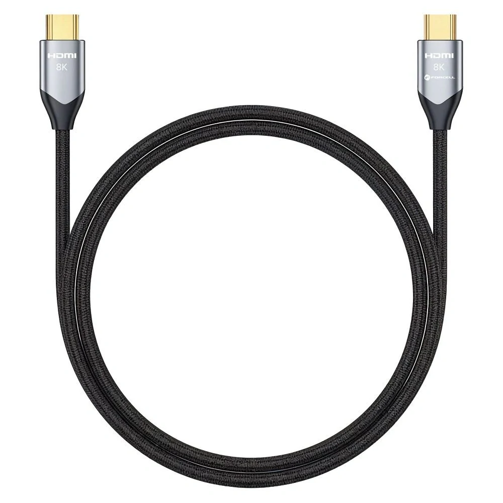 Forcell Cafule HDMI 2.1 8K 60Hz/4K 120Hz, HDR, eARC, VRR, 48Gbps, 1m čierny