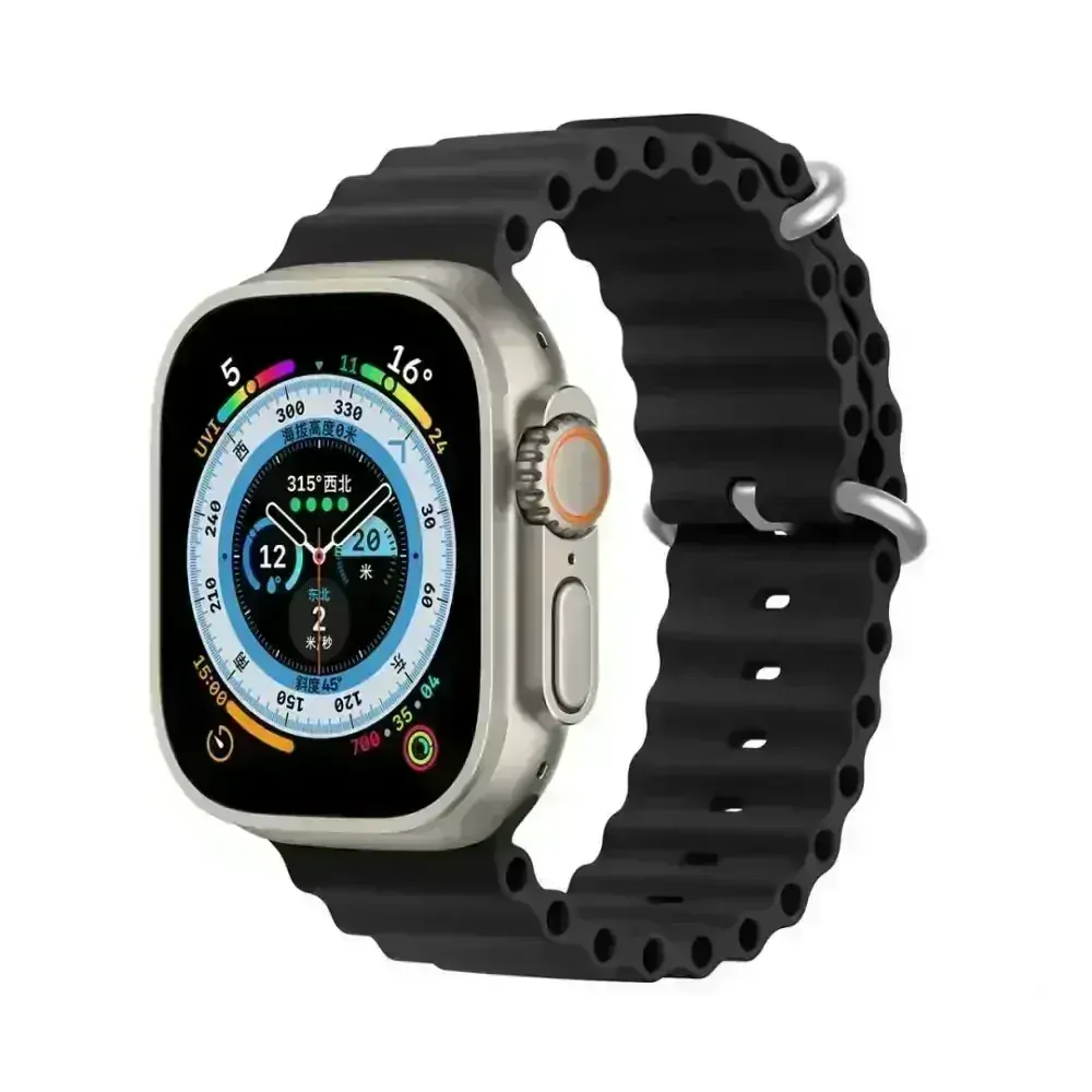 DUX DUCIS OCEAN WAVE APPLE WATCH 42/44/45mm čierne univerzálny remienok na smart watch