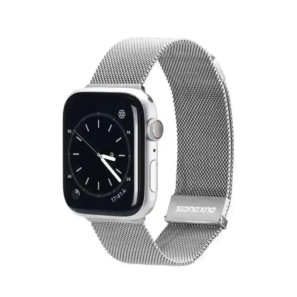 DUX DUCIS Milanese Apple Watch 38/40/41mm strieborné univerzálny remienok na smart watch