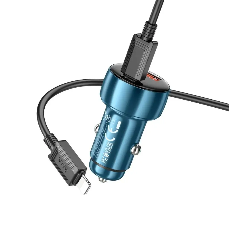 HOCO Z50 48W QC 3.0 modrá + kábel typ C-LIGHTNING