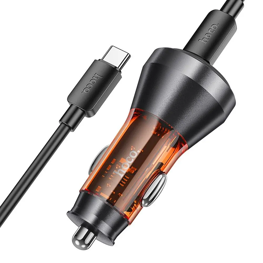 HOCO NZ12C 60W QC 3.0 + kábel typ C- typ C oranžová