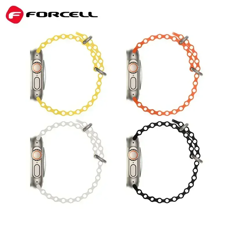 FORCELL F-DESIGN FA12 APPLE WATCH 42/44/45/49mm oranžový univerzálny remienok na smart watch