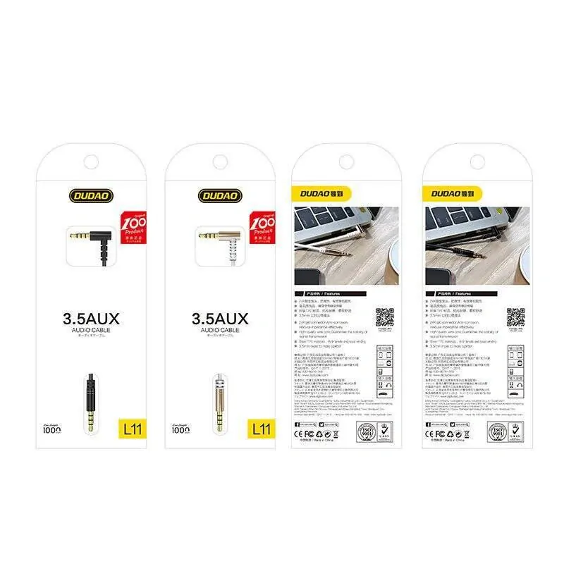 DUDAO L11 AUX JACK 3,5mm čierny