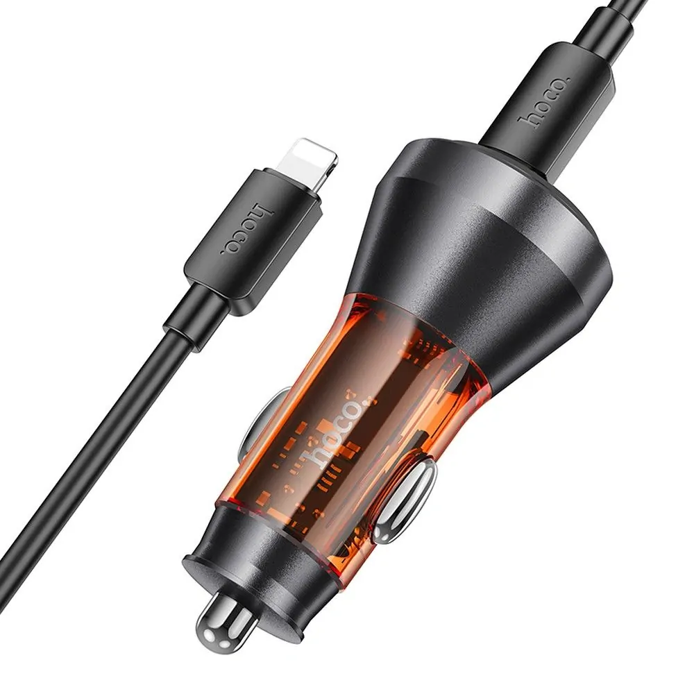 HOCO NZ12C 60W QC 3.0 + kábel typ C- LIGHTNING oranžová