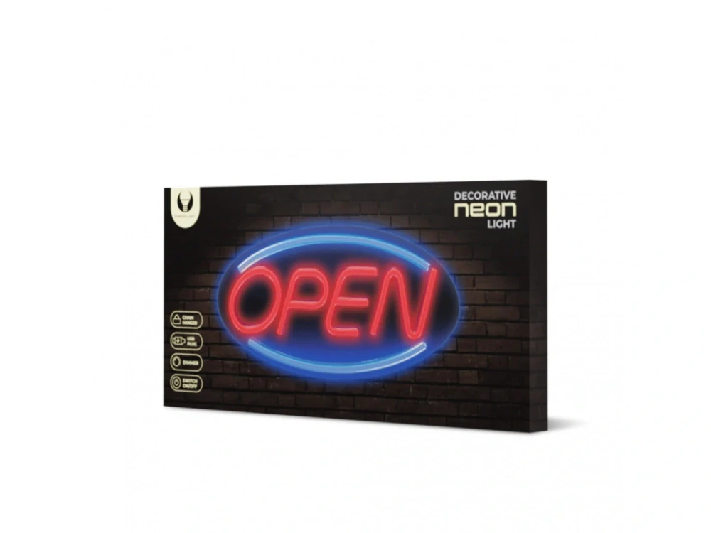 FOREVER LIGHT FPNE04X universal LED dekorácia NEON OPEN