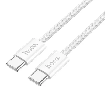 Kábel HOCO X104 typ C-typ C, 2m 60W biely
