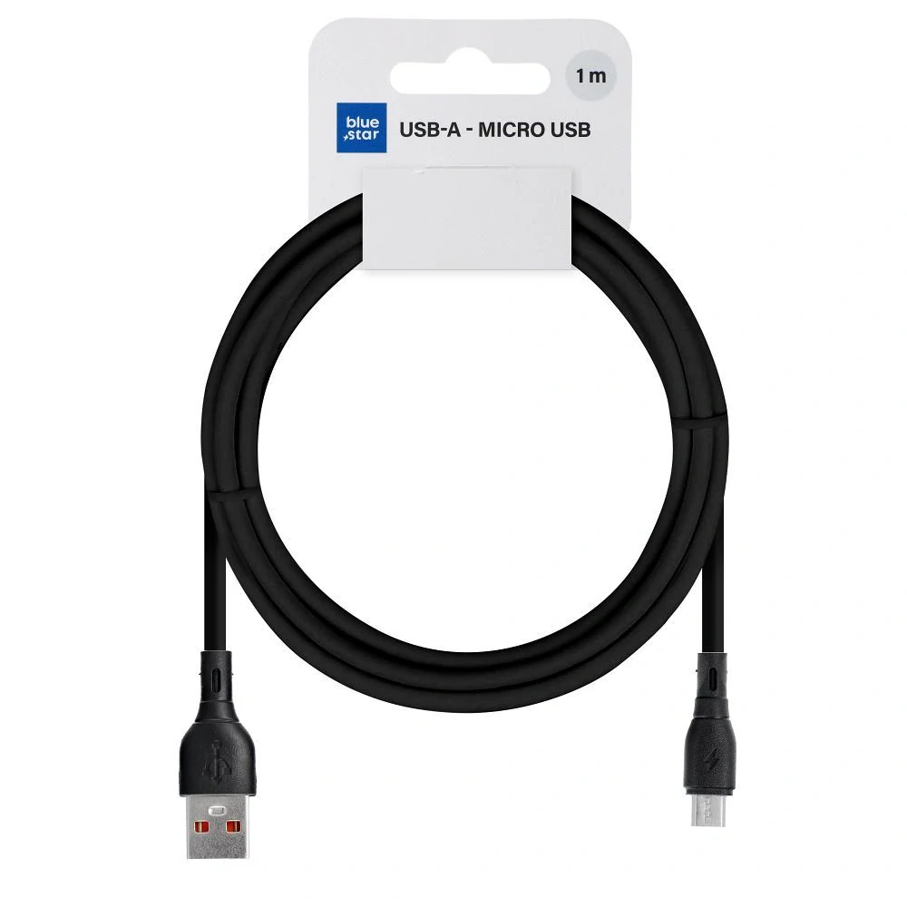 Blue Star ECO PJ68-23-2 2A na micro USB 1m čierny kábel
