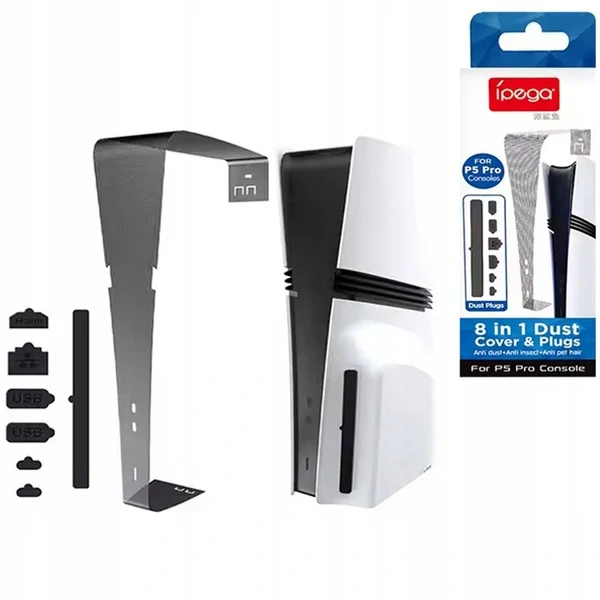 iPega P5R001 Protiprachový Kryt a Záslepky PS5 Pro, Black