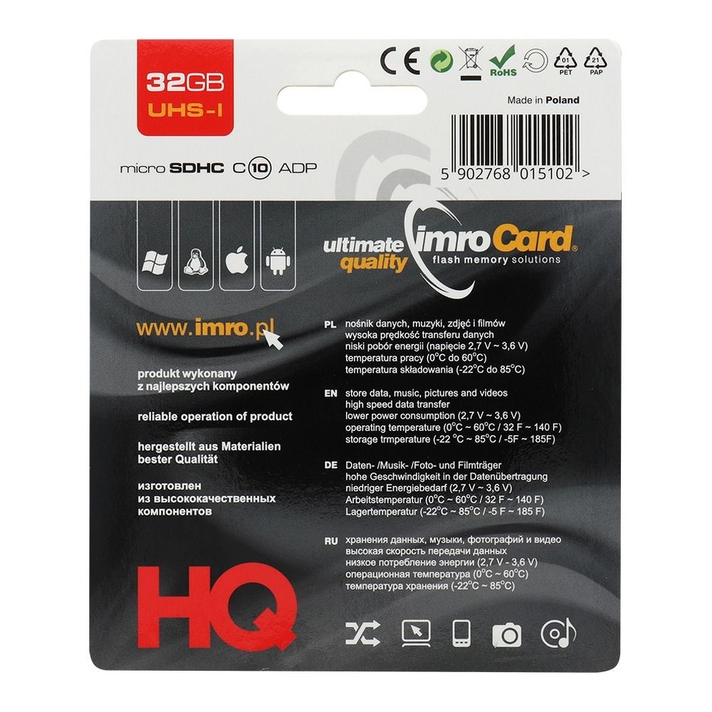 Imro MPK-0044-IMR-32GBXX microSD class 10 32GB