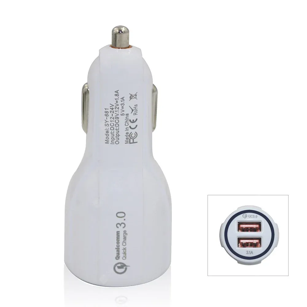 Qualcomm LT-681 Quickcharge 3.0 2xUSB biela