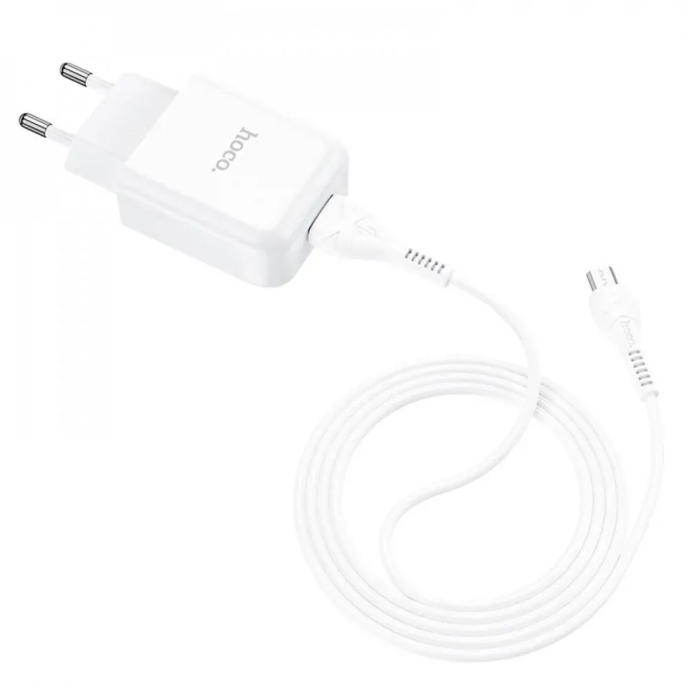 HOCO N2 MICRO USB 2,1A + kábel MICRO USB biela