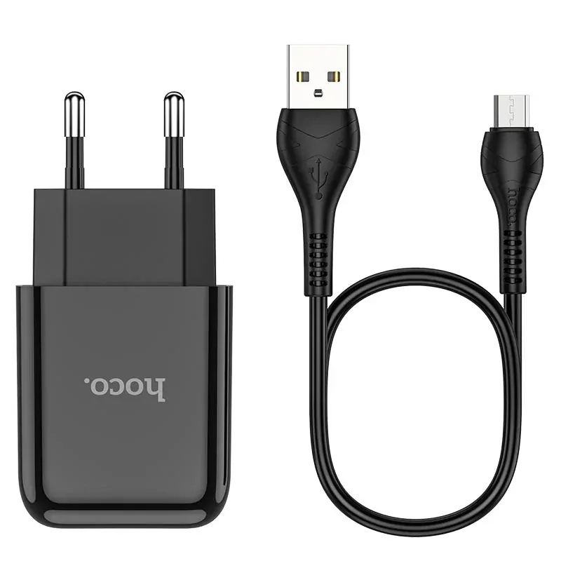 HOCO N2 MICRO USB 2,1A + kábel MICRO USB čierna