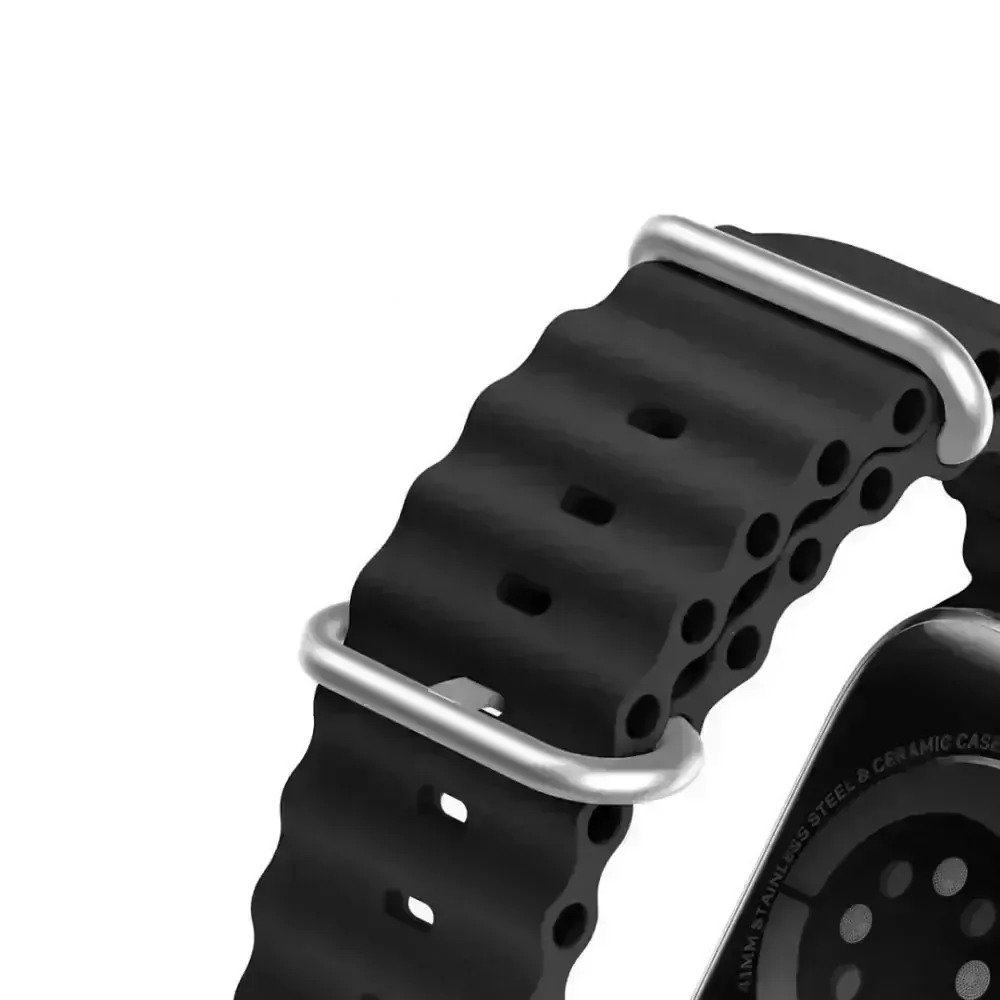 DUX DUCIS OCEAN WAVE APPLE WATCH 42/44/45mm čierne univerzálny remienok na smart watch