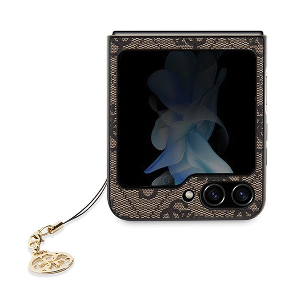 GUESS GUHCZF5GF4GBR pre Samsung Z Flip 5 (4G Charm / hnedá)