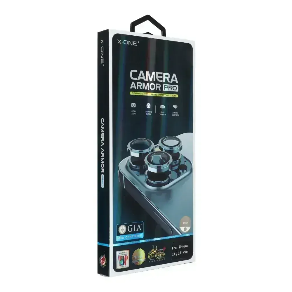 X-ONE Sapphire Camera Armor Pro pre iPhone 14/14 Plus Tvrdené sklo na fotoaparát telefónu universal