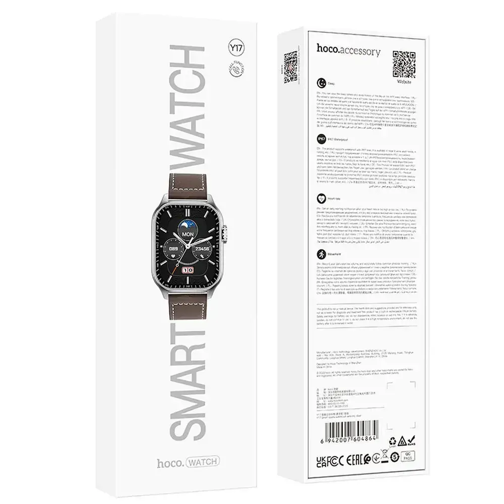 HOCO Y17 Smart Sport WATCH strieborné