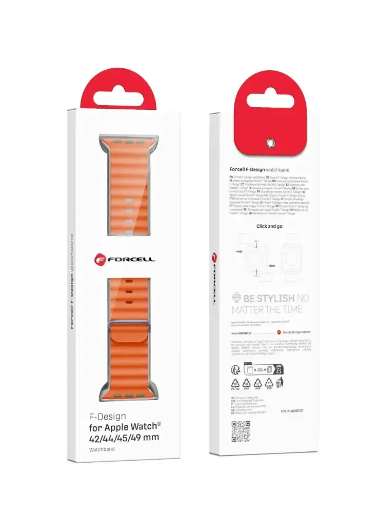 FORCELL F-DESIGN FA12 APPLE WATCH 42/44/45/49mm oranžový univerzálny remienok na smart watch