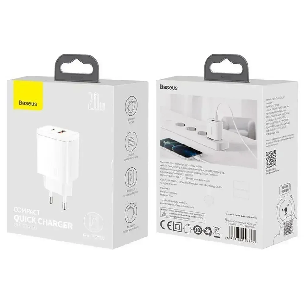 BASEUS CCXJ-B02/CCCP20UE Compact Power Delivery 20W biela