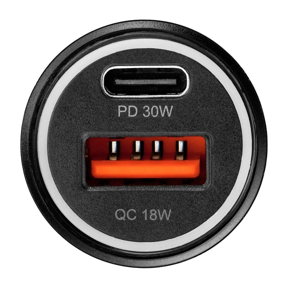 Blue Star 30W PD autonabíjačka čierna + kábel na koncovku typ C - typ C universal