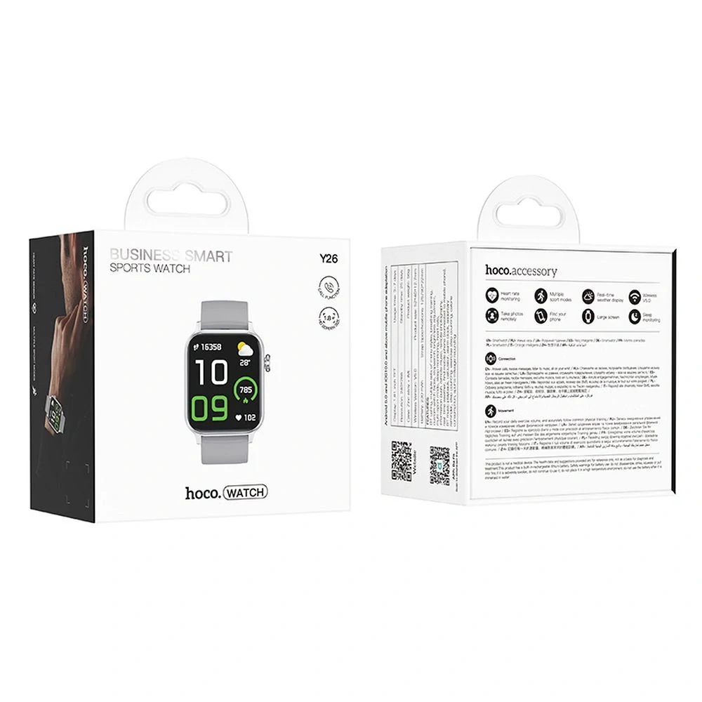HOCO Y26 WATCH strieborné