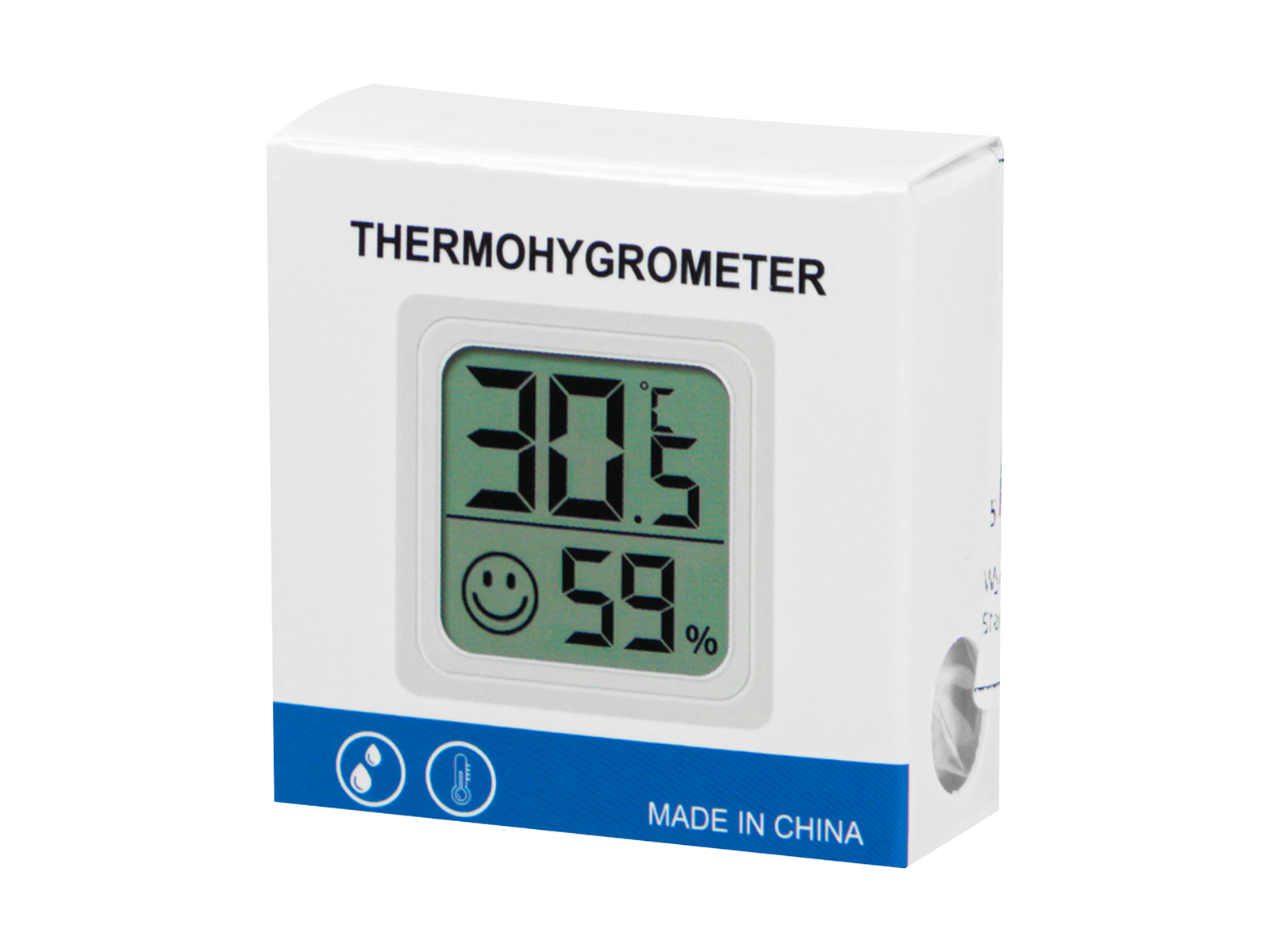 Izbový teplomer s vlhkomerom biely BLOW