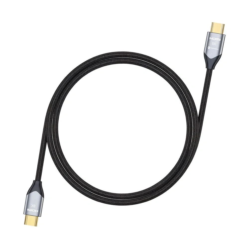 Forcell Cafule HDMI 2.1 8K 60Hz/4K 120Hz, HDR, eARC, VRR, 48Gbps, 1m čierny