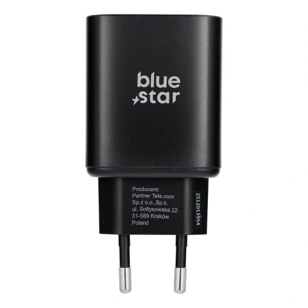 Blue Star 60W Quick Charge nabíjačka sieťová bez kábla čierna