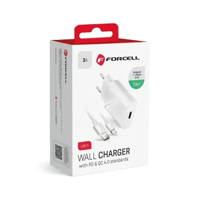 Nabíjačka sieťová FORCELL TFK-TC-20WPD iPhone 11,12 LIGHTNING 3A 20W