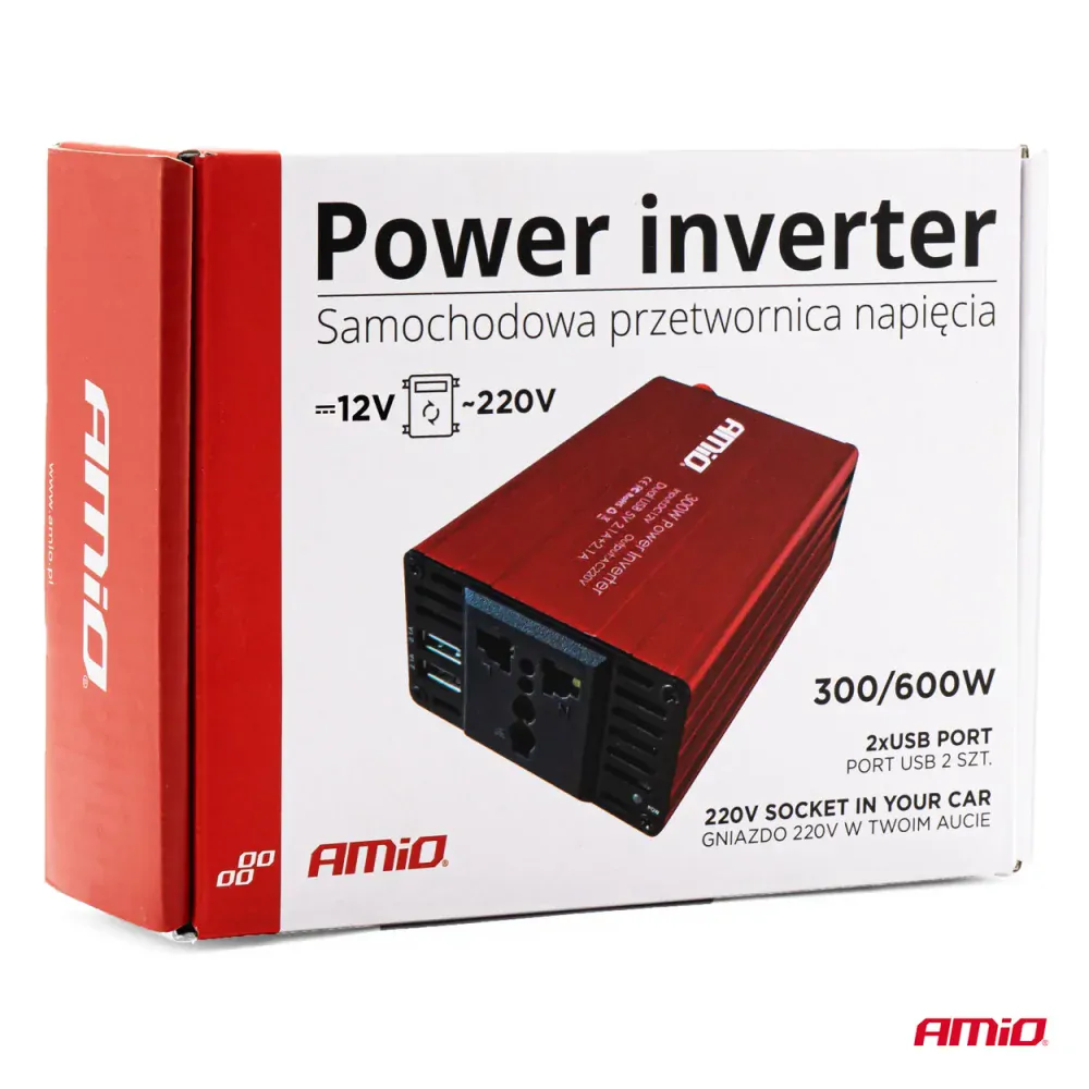 AMiO 12V/230V 300W/600W 2xUSB PI03 02470