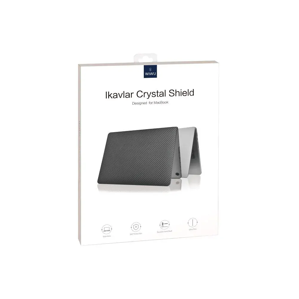 WiWU – iKavlar Crystal Shield MacBook Air 13,3" 2020 – čierne ochranné puzdro na notebook universal