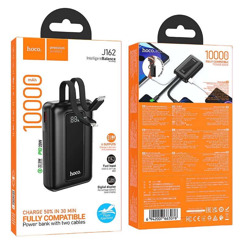 HOCO J162 10000mAh - čierna