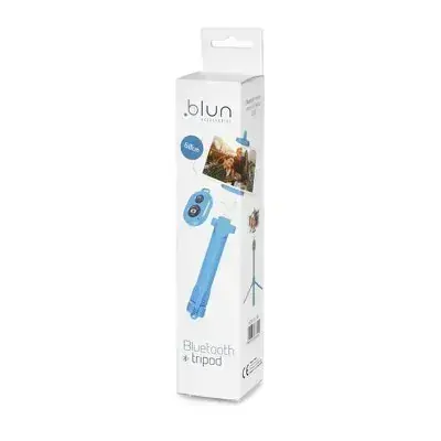 Blun 3POD BLUETOOTH BLUE univerzálna teleskopická Selfie tyč