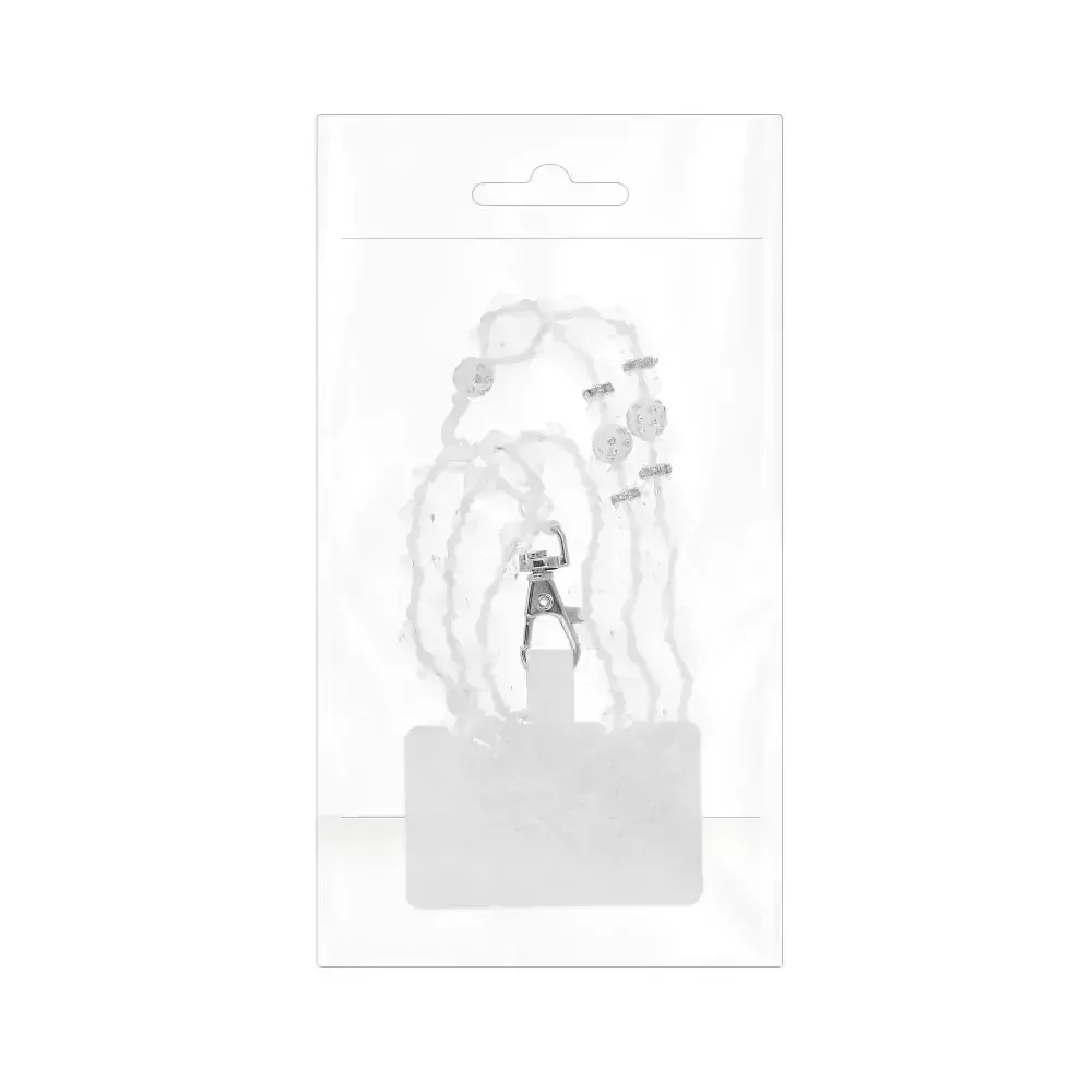 CRYSTAL DIAMOND Prívesok na telefón na krk 120cm biely