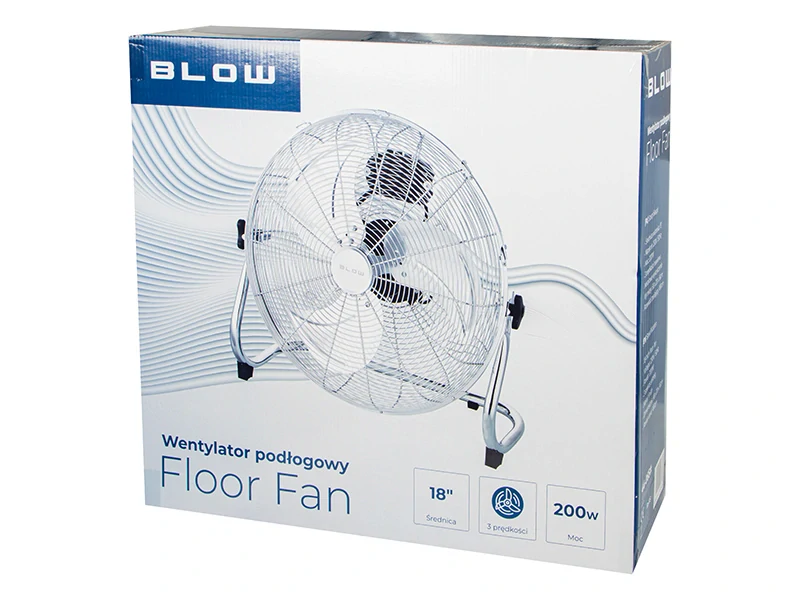 Ventilátor podlahový 45cm BLOW 44-065 200W kovový