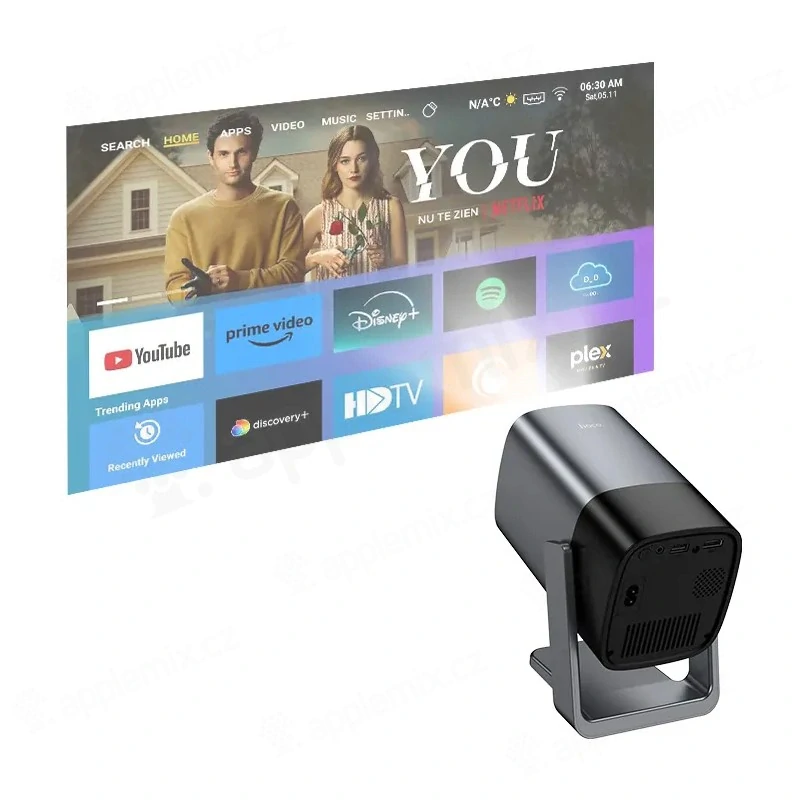 HOCO DT7 HD Ready s Androidom, Wi-Fi, Bluetooth 1080P biely