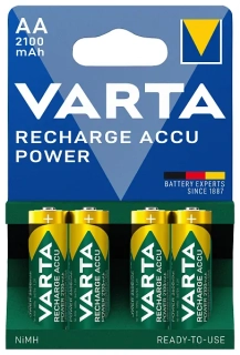 Varta HR6 R03 AA 2100mAh ACCU Recharge tuškové nabíjateľné baterky