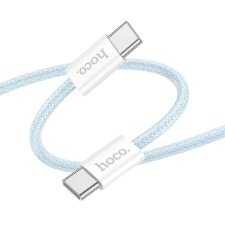 Kábel HOCO X104 typ C-typ C, 1m 60W modrý