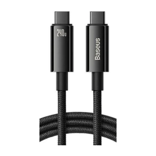 Baseus CAWJ040101 Tungsten Gold Fast Charging Datový, USB-C - USB-C 240W, 1m, čierný