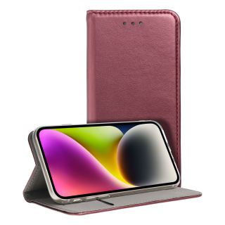 FANCY DIARY MAGNETO SAMSUNG A54 5G bordové otváracie puzdro na mobilný telefón