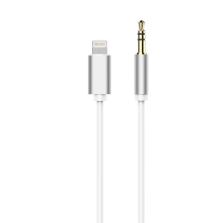 AHFI-3.5mm 0054 na koncovku AUX-LIGHTNING kábel biely