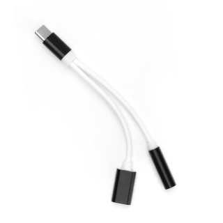 AHFT-3,5+C redukcia 2v1 na typ C CHARGE and HEADPHONES 3,5 mm JACK typ C