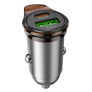 HOCO NZ16A 43W QC 3.0 + kábel typ C- typ C sivá