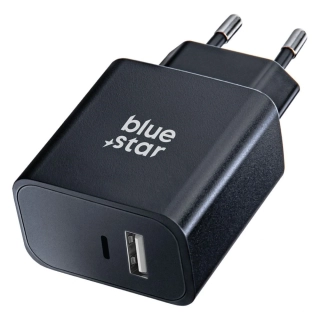 Blue Star TFB-TC-25WPD s USB-C a USB-A zásuvkou 3A 25W s funkciou PD a QC 4.0 bez kábla