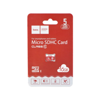 Pamäťová karta HOCO SDHC 16GB microSD, TF card červená universal