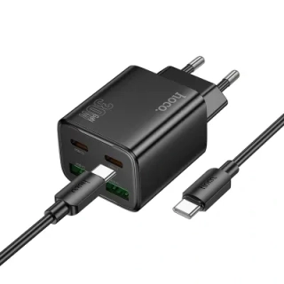 HOCO N56 30W čierna nabíjačka + kábel na koncovku typ C - typ C universal