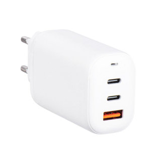 Nabíjačka sieťová FORCELL TFK-TC-65WPD USB-2x typ C, bez kábla GaN 3A 65W biela